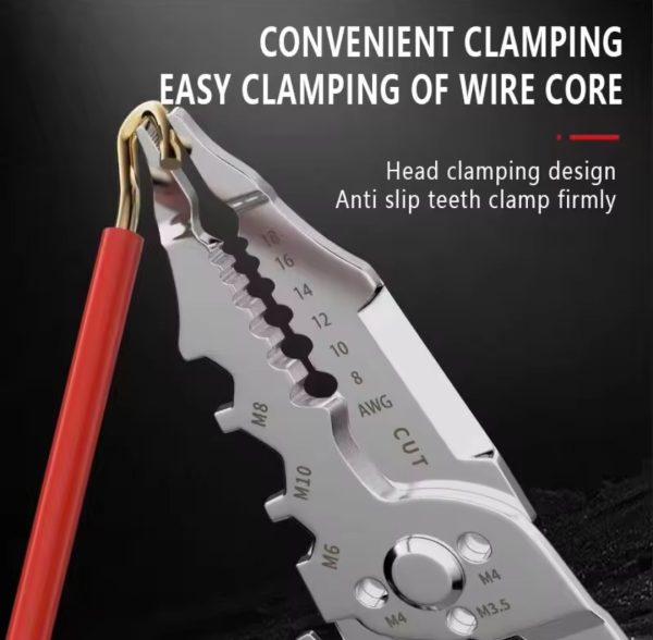 Multi-function Wire Stripper And Cutter – 10-in-1 Electrical Tool With Wire Cutting, Stripping, Crimping & Screw Functions
