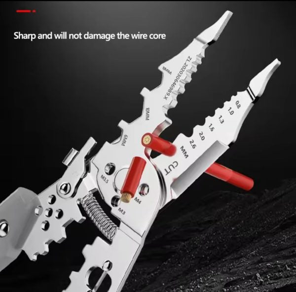 Multi-function Wire Stripper And Cutter – 10-in-1 Electrical Tool With Wire Cutting, Stripping, Crimping & Screw Functions