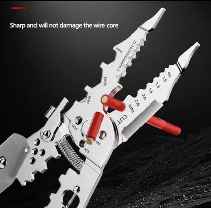 Multi-function Wire Stripper And Cutter – 10-in-1 Electrical Tool With Wire Cutting, Stripping, Crimping & Screw Functions