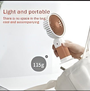 Mini Cute Fan – Portable Usb Rechargeable Handheld Cooling Fan For Kids & Adults, Stand/base Included (random Color)