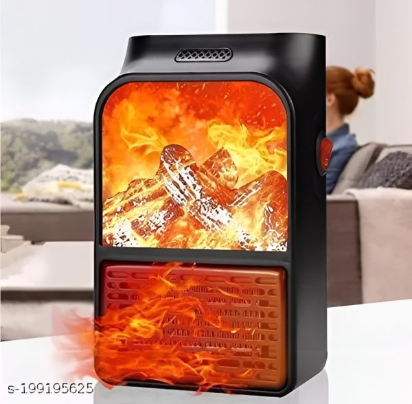 Flame Heater 1000w – Portable Electric Plug-in Room Heater With Flame Effect & Remote Control