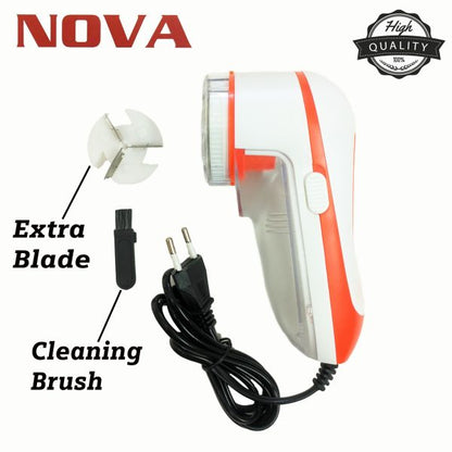 New Nova Nlr-208 Electric Fabric Lint Remover – Rechargeable, High-speed Rotary Blades