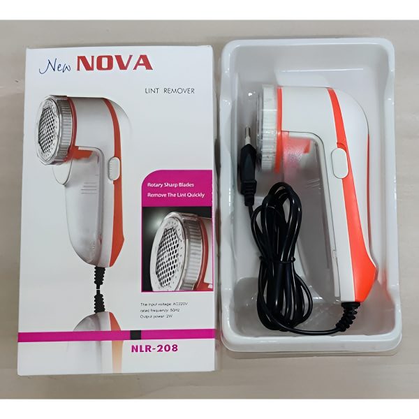 New Nova Nlr-208 Electric Fabric Lint Remover – Rechargeable, High-speed Rotary Blades