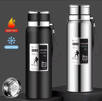 1000ml Large Capacity Stainless Steel Thermos Bottle – Hot & Cold Vacuum Flask Water Bottle (random Color)