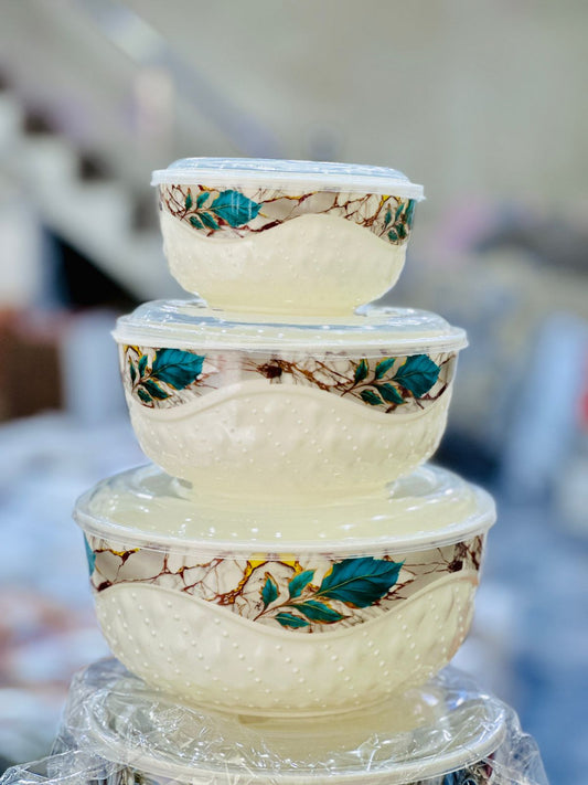 3-Piece Melamine Bowl Set – Stylish & Durable Kitchen Essential